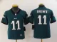 Youth Philadelphia Eagles #11 Brown Green Vapor Untouchable Limited Jersey