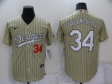 MLB Los Angeles Dodgers #34 Toro Valenzuela Cream Jersey