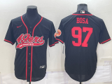 Men's San Francisco 49ers #97 Nick Bosa Black Baseball Nike Jersey