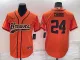 Men's Cleveland Browns #24 Nick Chubb Orange Baseball Nike Jersey