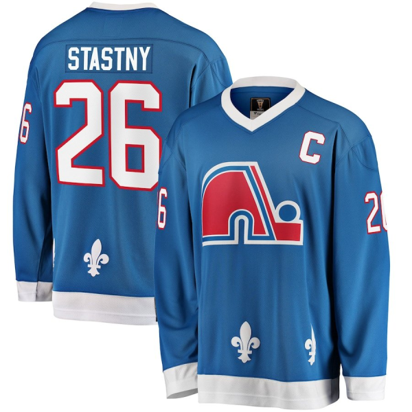 Men's Colorado Avalanche #26 Stastny Baby Blue Throwback Quebec Nordiques Hockey Jersey