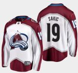 Men's Colorado Avalanche #19 Joe Sakic NHL White Adidas Jersey