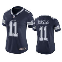 Women Dallas Cowboys #11 Micah Parsons Navy Vapor Untouchable Limited Jersey