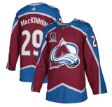 Men's Colorado Avalanche #29 Nathan MacKinnon 2022 Burgundy Stanley Cup Champions Patch Jersey