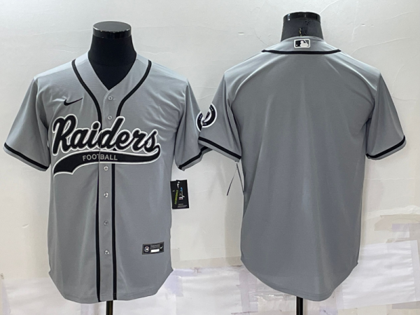 Men's Las Vegas Raiders Blank Gray Baseball Jersey