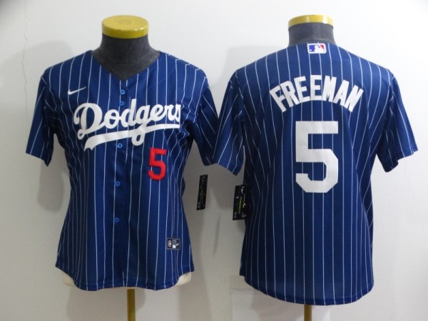 Women Los Angeles Dodgers #5 Corey Seager  Blue Game Nike Jersey