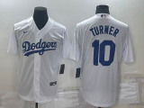 MLB Los Angeles Dodgers #10 Turner White Nike Game Jersey