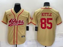 MLB San Francisco 49ers #85 George Kittle Gold Baseball Nike Jersey