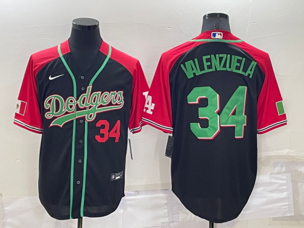 MLB Los Angeles Dodgers #34 Toro Valenzuela Black Throwback Jersey