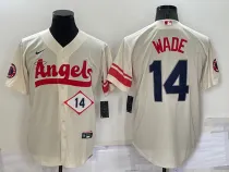 MLB Los Angeles Angels #14 Tyler Wade Cream 2022 City Connect Jersey