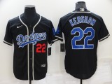 MLB Los Angeles Dodgers #22 Kershaw Blue Game Jersey