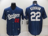 MLB Los Angeles Dodgers #22 Kershaw Blue Nike Game Jersey