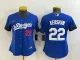 Women Los Angeles Dodgers #22 Clayton Kershaw Royal City Connect Game Jersey