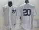 MLB New York Yankees #20 Jorge Posada White Flex Base Elite Jersey