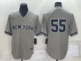 MLB New York Yankees #55 Domingo Germán Grey Nike Game Jersey