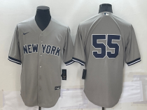MLB New York Yankees #55 Domingo Germán Grey Nike Game Jersey