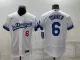 MLB Los Angeles Dodgers #6 Turner White City Connect Flex Base Elite Jersey