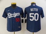 Youth MLB Los Angeles Dodgers #50 Mookie Betts Blue Game Nike Jersey