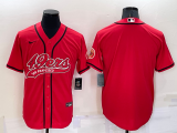 Men's San Francisco 49ers Blank Red Baseball Nike Jersey