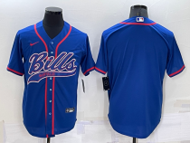 Men's Buffalo Bills Blank Royal Blue Baseball Nike Jersey