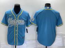 Men's Los Angeles Chargers Blank Light Blue Baseball Nike Jersey