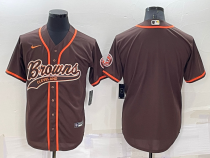 Men's Cleveland Browns Blank Brown Baseball Nike Jersey