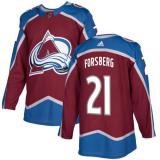 Men's Colorado Avalanche #21 Peter Forsberg NHL Burgundy Adidas Jersey