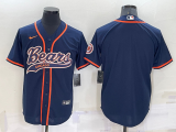 Men's Chicago Bears Blank Blue/Orange Baseball Nike Jersey