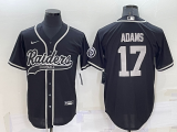 Men's Las Vegas Raiders #17 Davante Adams Black Baseball Jersey