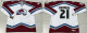 Men's Colorado Avalanche #21 Peter Forsberg White Throwback Hockey Jersey