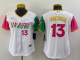 Women MLB San Diego Padres #13 Manny Machado White 2022 City Connect Jersey