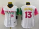 Women MLB San Diego Padres #13 Manny Machado White 2022 City Connect Jersey