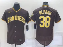 MLB San Diego Padres #38 Jorge Alfaro Brown Flex Base Elite Jersey
