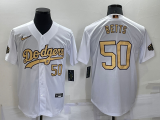 MLB Los Angeles Dodgers #50 Mookie Betts  2022 All-Star White Jersey