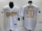 MLB Los Angeles Dodgers #50 Mookie Betts  2022 All-Star White Jersey