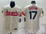 MLB Los Angeles Angels #17 Shohei Ohtani 2022 Cream City Connect Flex Base Elite Jersey