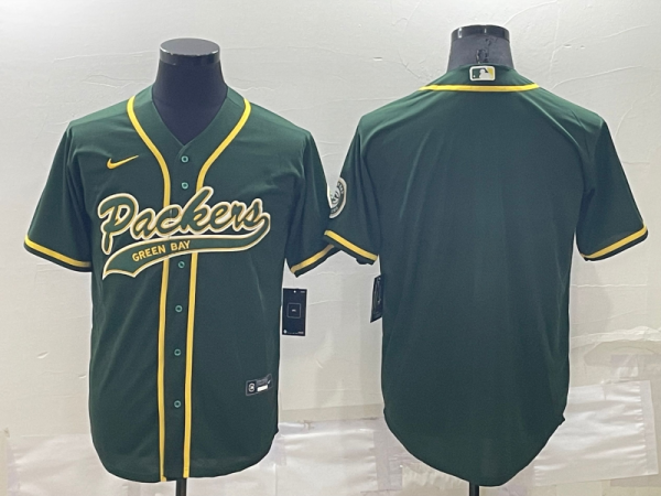 Men's Green Bay Packers Blank Green  Baseball Nike Jersey