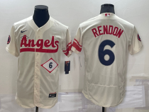 MLB Los Angeles Angels #6 Anthony Rendon 2022 Cream City Connect Flex Base  Elite Jersey