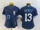 Women Kansas City Royals #13 Perez 2022 Navy City Connect Jersey