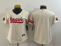 Women MLB Los Angeles Angels Blank Cream 2022 City Connect Jersey