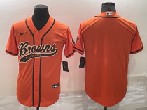 Men's Cleveland Browns Blank Orange Baseball Nike Jersey