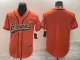 Men's Cleveland Browns Blank Orange Baseball Nike Jersey