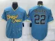 MLB Milwaukee Brewers #22 Christian Yelich 2022 Powder Blue City Connect Jersey