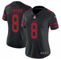 Women San Francisco 49ers #8 Young Black Vapor Untouchable Limited Jersey