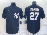 MLB New York Yankees #27 Darrell Rasner Navy Blue Jersey