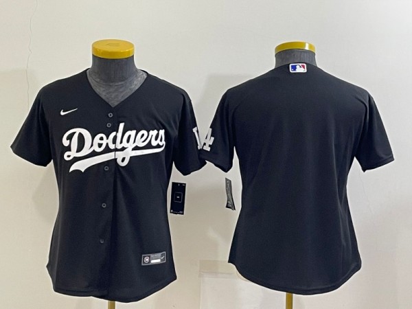 Women Los Angeles Dodgers Blank Black Game Jersey