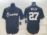 MLB Atlanta Braves #27 Austin Riley Black Game Jersey