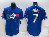 MLB Los Angeles Dodgers #7 Julio Urias Royal Mexico Jersey