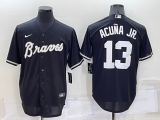 MLB Atlanta Braves #13 Ronald Acuña Jr. Black Game Jersey