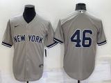 Men's New York Yankees #46 Andy Pettitte Gray Game Jersey